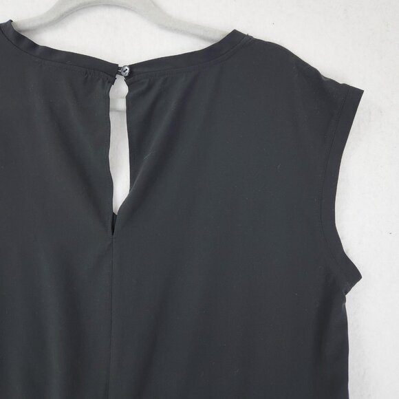 J Jill Jumpsuit Womens Small Petite Black Sleeveless V Neck Wide Leg Lightweight - Picture 9 of 12